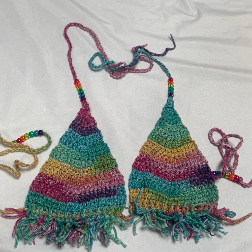 Multicolor Crochet Bikini Top
